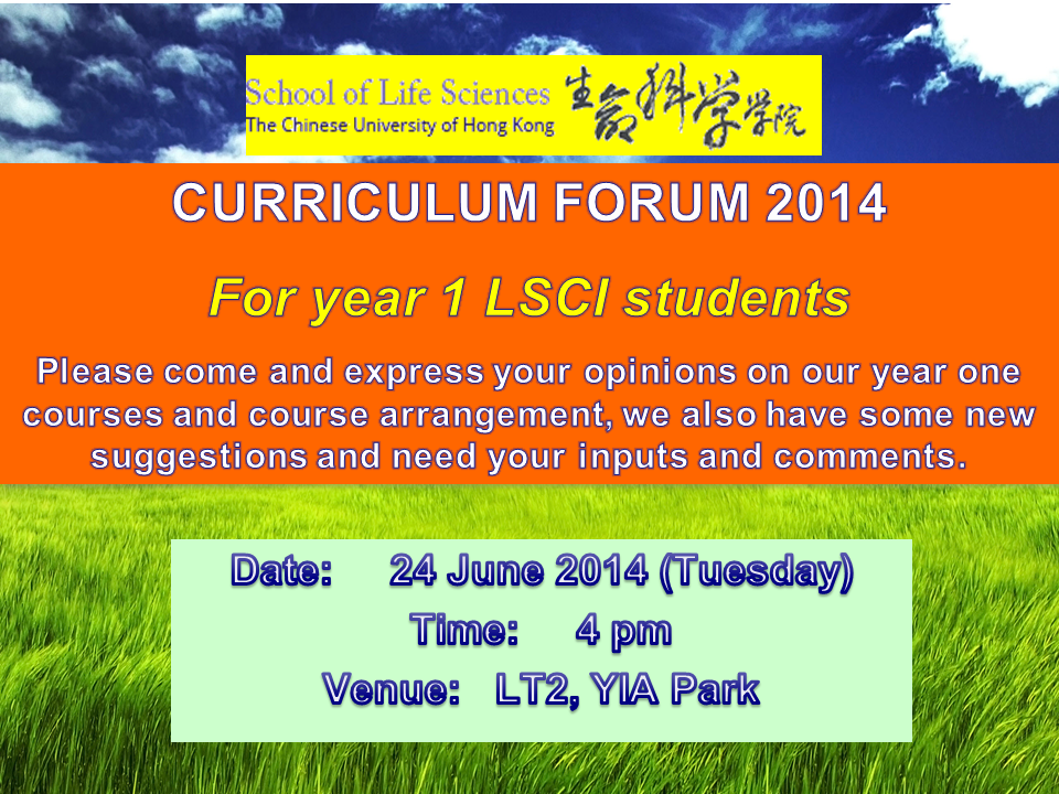 Curriculum Forum - June 2014