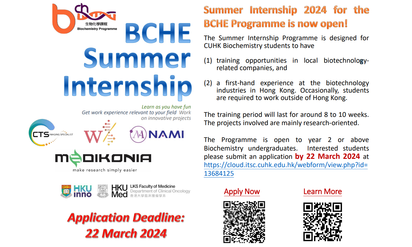 BCHE summer internship 2024